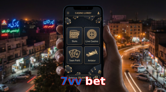 Main screen of 7Vv Bet app page for PK players