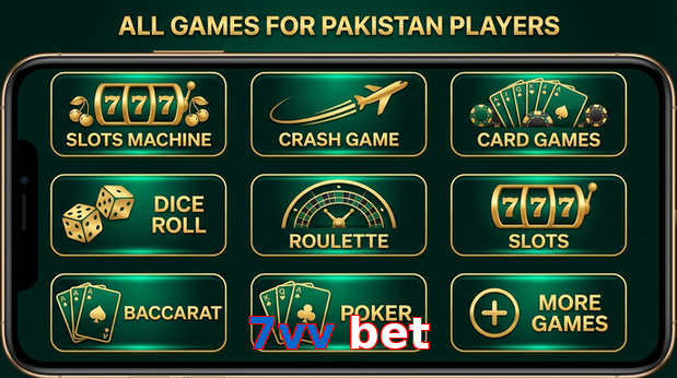 Main screen of 7Vv Bet games page for PK players